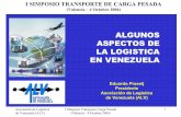 ALGUNOS ASPECTOS DE LA LOGISTICA EN VENEZUELA