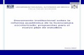 Documento institucional sobre la reforma académica de la ...