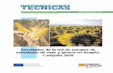 Resultados de la red de maíz y girasol en Aragón. Campaña 2010.