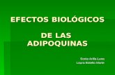 EFECTOS BIOLÓGICOS DE LEPTINA Y ADIPONECTINA