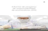 Informe de progreso de responsabilidad de proveedores 2016