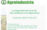 La Seguridad del Corte de Oxi-acetileno en la Agricultura