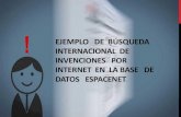 EJEMPLO DE BÚSQUEDA INTERNACIONAL DE INVENCIONES ...