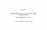 XLIV ASAMBLEA ANUAL DE SOCIOS ASIQUIM A.G.