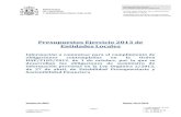 Presupuestos Ejercicio 2013 de Entidades Locales - Información a ...