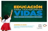 UNESCO:  Educación para transformar vidas.  Metas, opciones de estrategia e indicadores