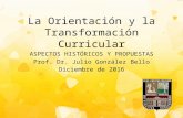 La orientación y la transformación curricular. Profesor Julio González