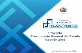 Presentación del Presupuesto General del Estado 2016