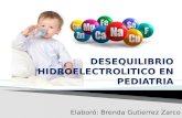 Desequilibrio hidroelectrolitico en pediatria