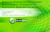 Mejores prácticas en mitigación, tecnologías, financiación y una economía más baja en carbono