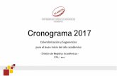Cronograma 2017 - División de Registros Académicos (Actualizado)