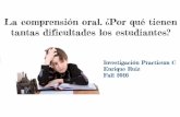 Practicum C Percepciones sobre las dificultades de la comprensión oral en la clase de español