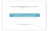 REGLAMENTO DE TARIFAS Y POLÍTICA COMERCIAL
