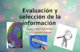 Evaluacion y seleccion  de la informacion