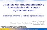 Análisis del endeudamiento y financiación del sector agroalimentario.