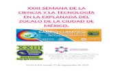 Xxiii semana de la ciencia y la tecnología en la explanada del zocalo de la ciudad de méxico