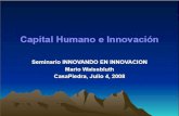 Presentación de Mario Waissbluth sobre Innovación y Capital Humano