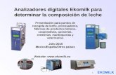 Analizadores digitales para Analizadores digitales Ekomilk para determinar la composición de la leche en centros de recogida de leche procesadores lecheros_ presentacion