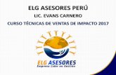 Curso técnicas de ventas de Impacto  por Evans Carnero de ELG ASESORES PERÚ.