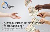 ¿Cómo funcionan las plataformas de crowdfunding?