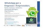 WhatsApp per a Empreses i per a persones emprenedores