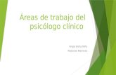 Areas del psicologo clinico