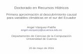 Primera aproximación al descubrimiento causal para variables climáticas en el sur del Ecuador