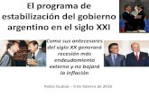 El programa de estabilizacion del gobierno argentino