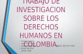 Trabajo de investigación sobre los DH en Colombia.