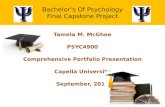 Tamela M. McGhee--PSYC4900--Unit 10 Portfolio Presentation