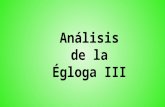 Análisis de la Égloga III