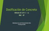 Dosificación de materiales para mezcla de concreto (hormigón)