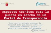 Aspectos técnicos para la puesta en marcha de un Portal de Transparencia