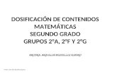 Dosificacion matematicas 2 grado de secundaria