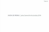 Rueda de Prensa - Junta General de Accionistas 2016