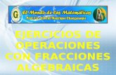 Ejercicios de operaciones con fracciones algebraicas   5º