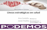 Líneas estratégicas de Podemos en Salud-Sanidad.