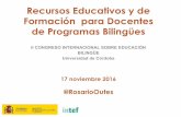 Recursos educativos y de formación para docentes de programas bilingües