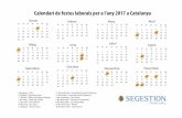 Calendari oficial de festes laborals per a l’any 2017 a Catalunya