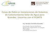 Casos de éxito en instalaciones de sistemas de calentamiento solar de agua para grandes usuarios con el EC0473, (ICA-Procobre, may 2016)