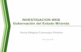 Investigación Web - Gobernación de Miranda
