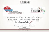 SITEUR/Macrobús - Luis Alonso Martínez - Resultados de Encuesta de Satisfacción de Usuarios