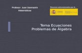 Tema Ecuaciones - Problemas de Algebra
