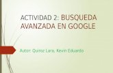 Actividad 2: Búsqueda Avanzada en Google