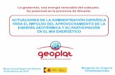 Actuaciones de la administración española para el impulso de la energía geotérmica
