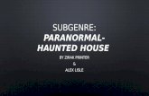 Paranormal subgenre presentation