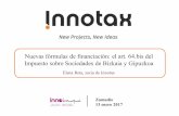 Innotax - Nuevas formulas de financiación: el art. 64bis del impuesto sobre sociedades de Bizkaia y Gipuzkoa