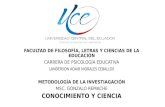 Conocimiento y ciencia UNIVERSIDAD CENTRAL DEL ECUADOR