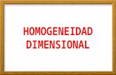 Homogeneidad dimensional   4º año