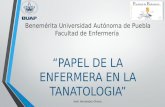 PAPEL DE LA ENFERMERA EN LA TANATOLOGIA